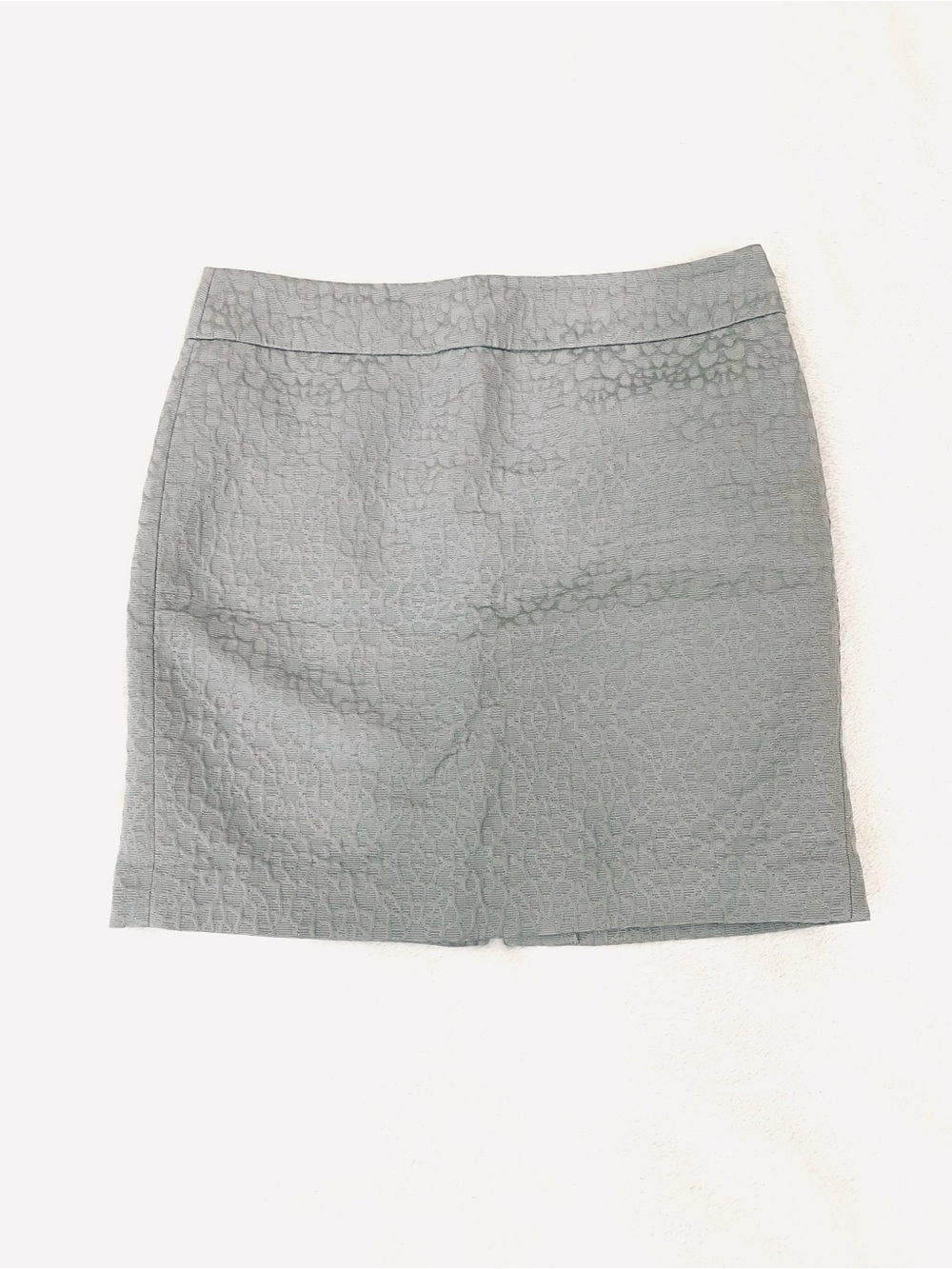 LOFT Silvery Gray Textured Mini Skirt 4P